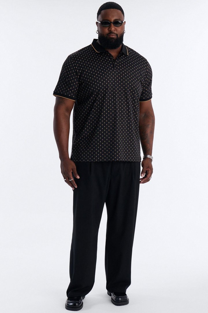 Dotted Atelier Polo - Black/Gold