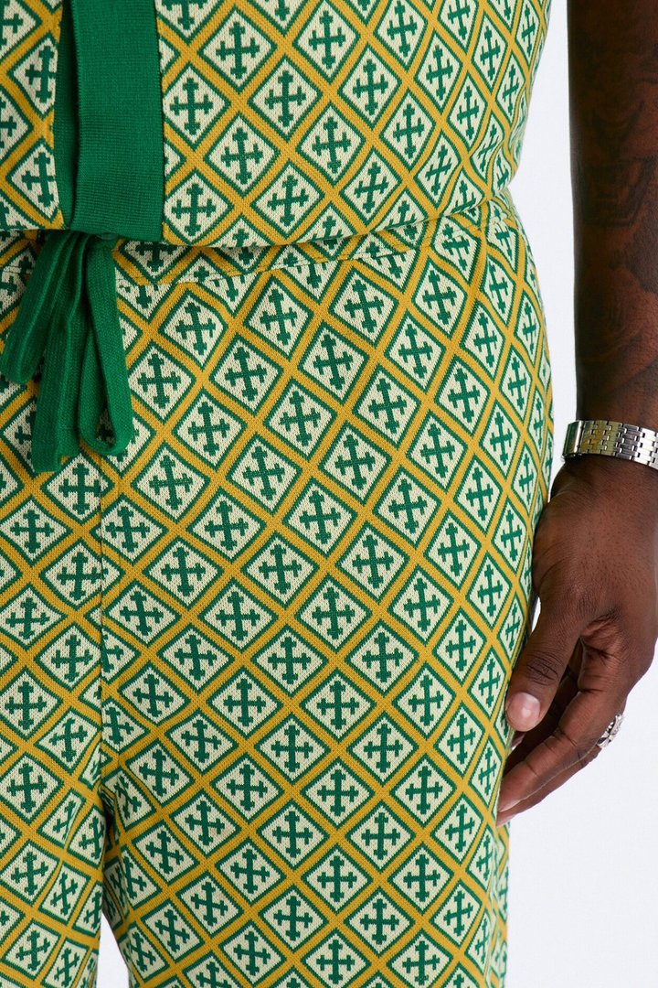 Relaxed Tunis Medina Jacquard Short - Green