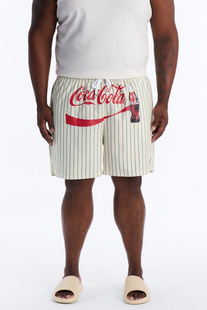Coca Cola Pop Art Swim Trunk 7″ - Off White/combo