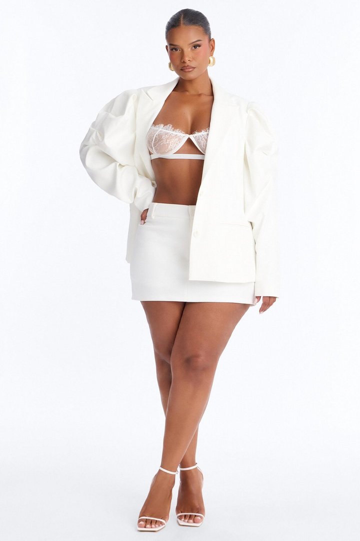 Make a Statement Puff Sleeve Blazer - White