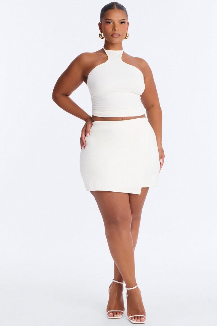 Lara Ponte Wrap Skort - Ivory