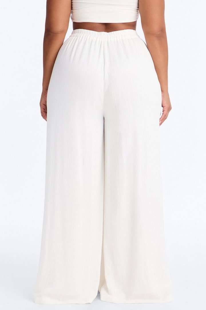 Kimia Mid Rise Extra Wide Leg Pant 33″ - White
