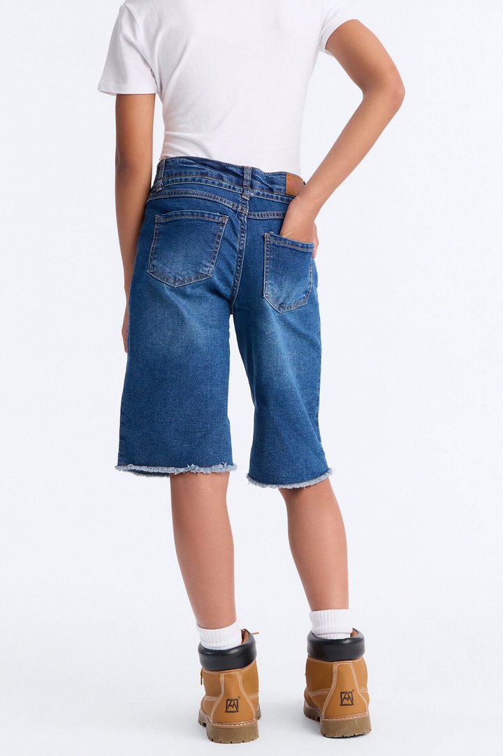 Mini Worth It In The End Jorts - Medium Wash