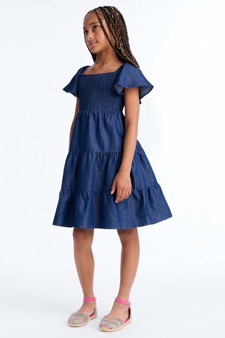 Mini Dara Denim Dress - Dark Wash