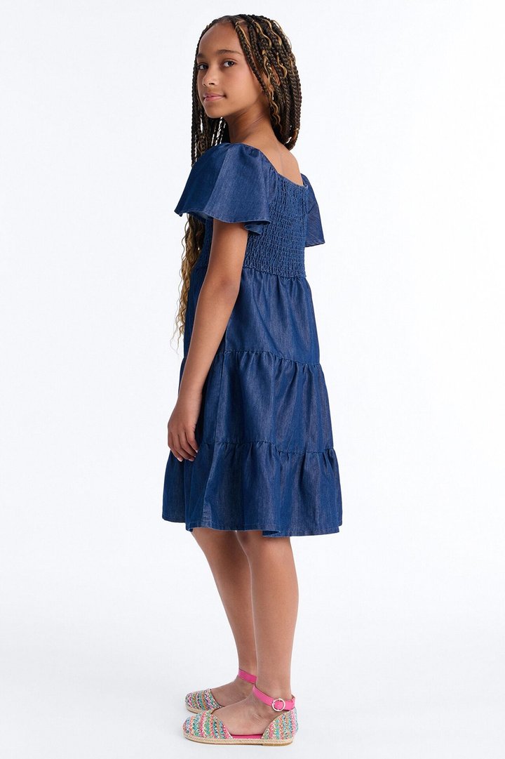 Mini Dara Denim Dress - Dark Wash