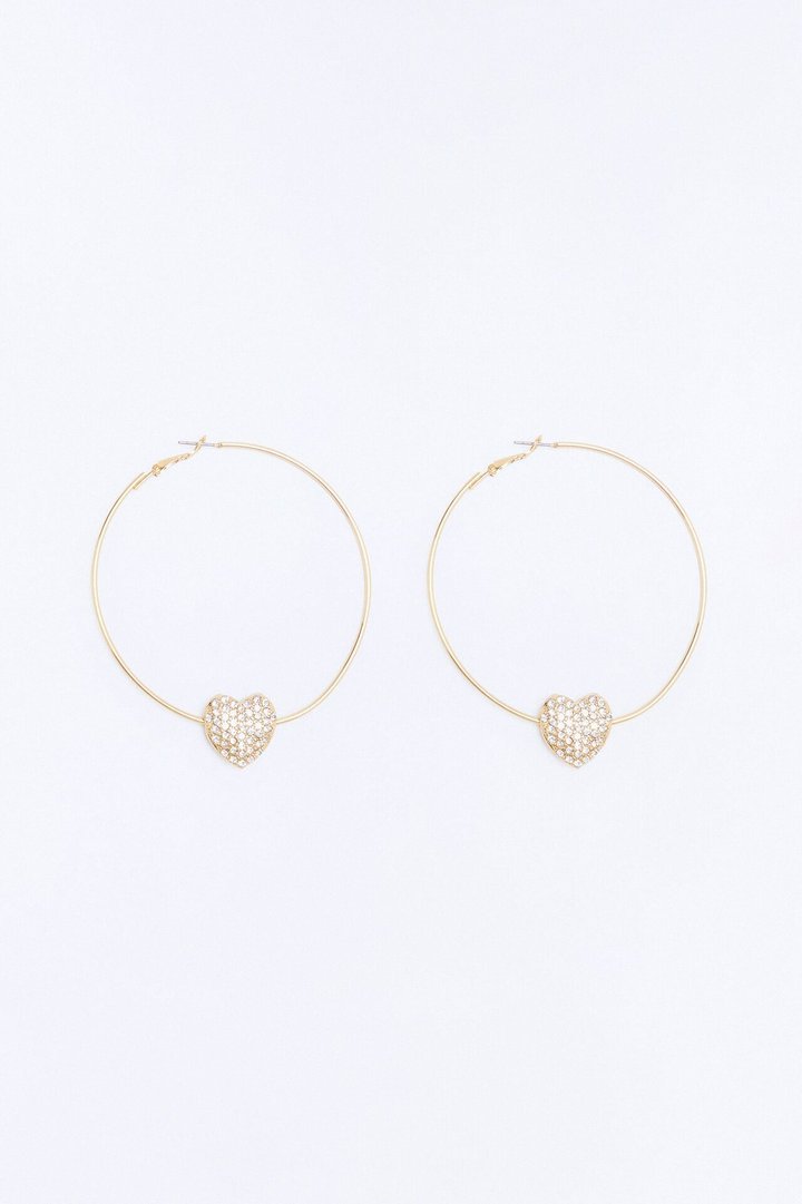 Love Struck Hoop Earrings - Gold