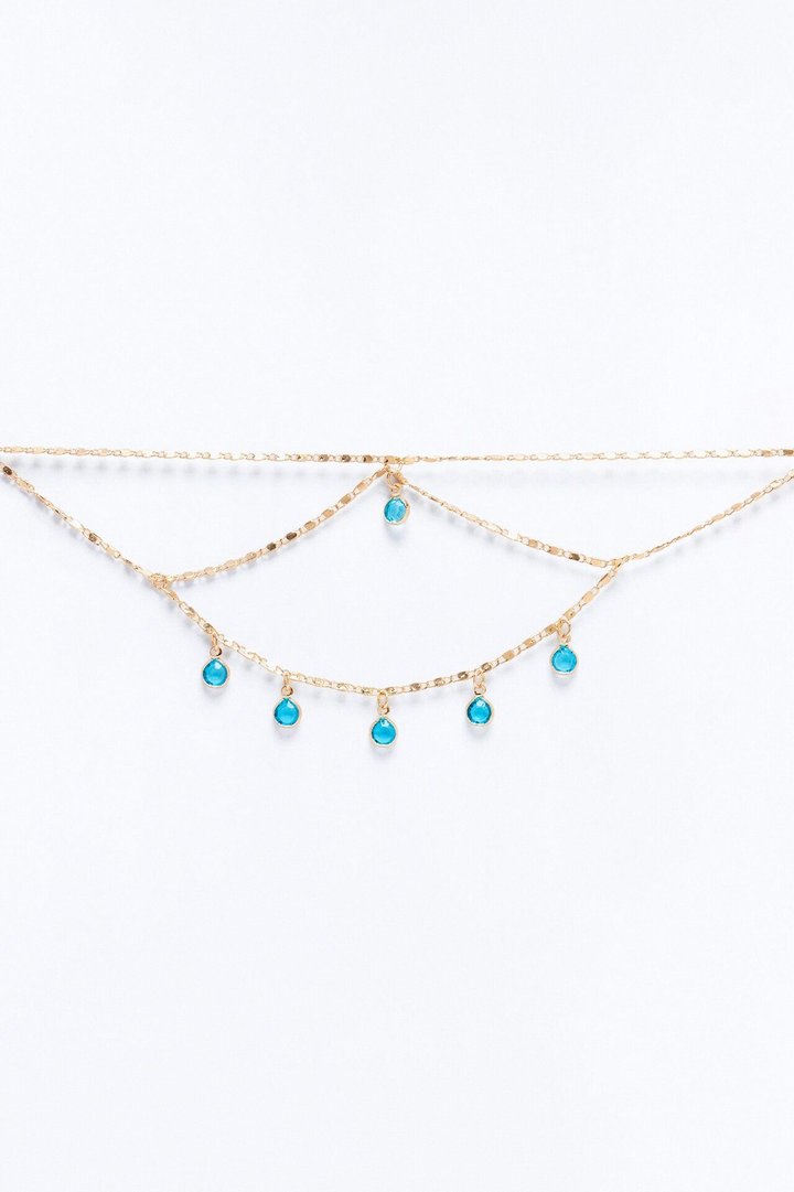 Low Tide Anklet - Gold/Blue