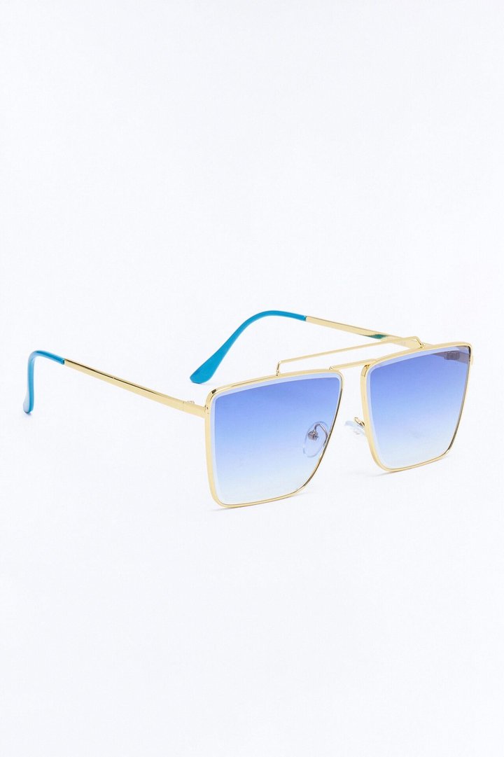 Taking My Chances Sunglasses - Gold/Blue