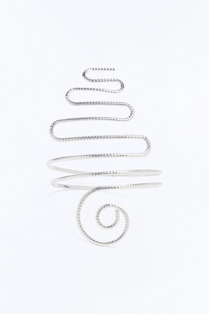 Swirling Arm Cuff - Silver
