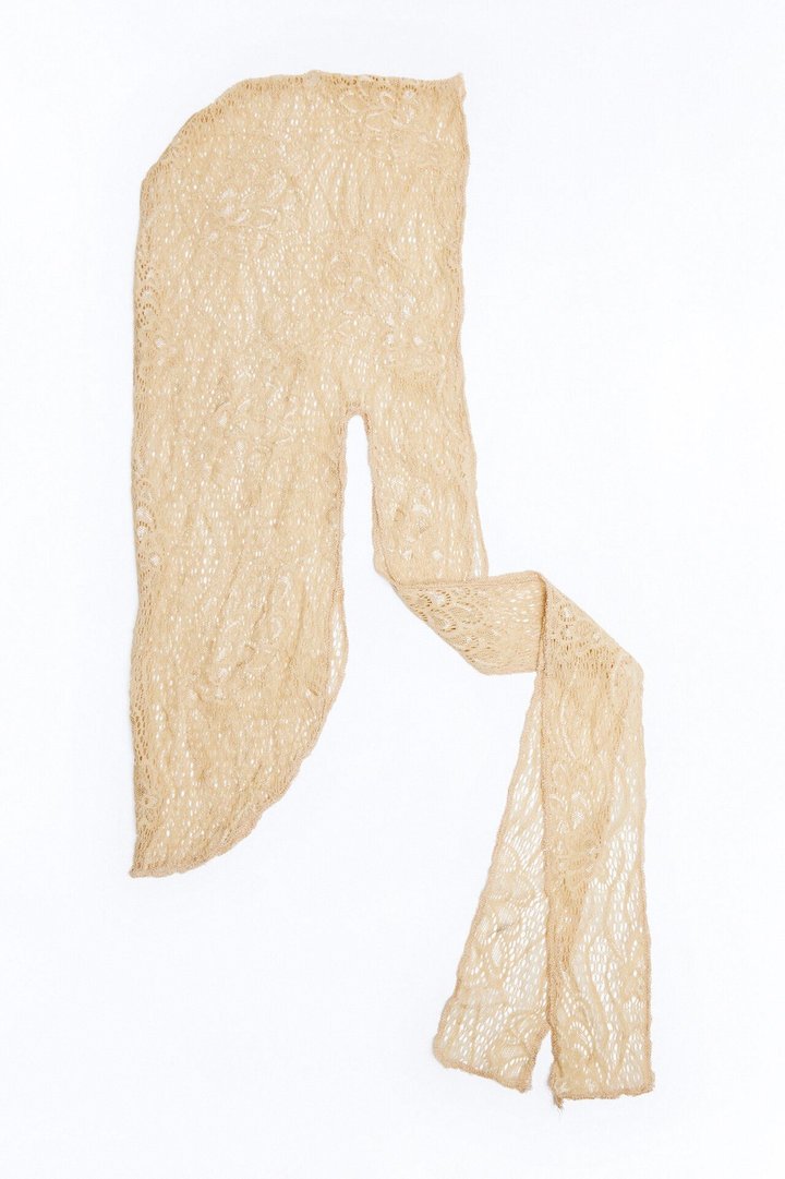 A Girl With Attitude Lace Head Wrap - Nude