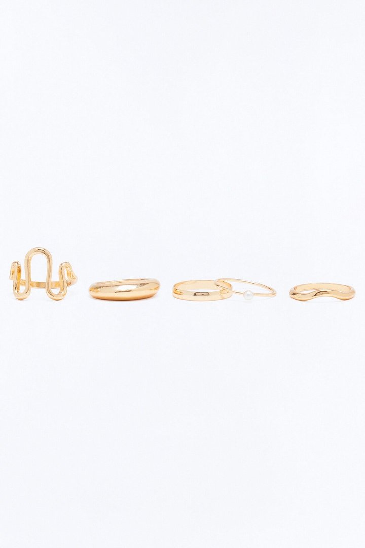 Best To Me 5 Piece Ring Set - Gold