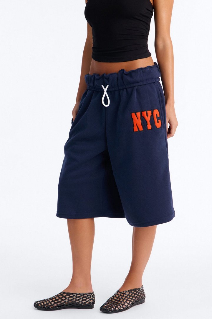 Tessa Fleece Sweatshort - Navy