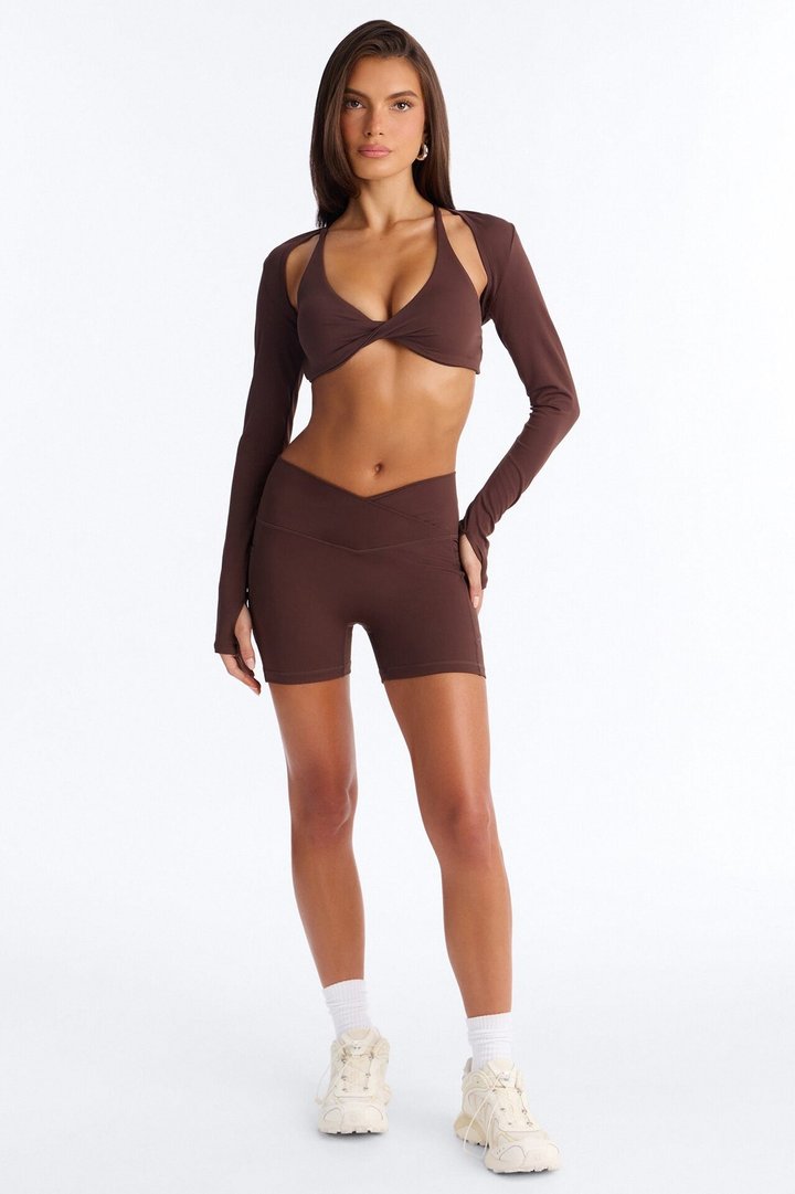 Blair Active 3 Piece Short Set - Chocolate