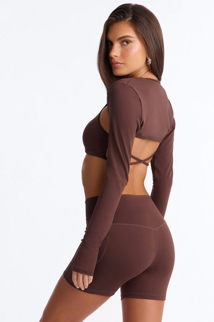 Blair Active 3 Piece Short Set - Chocolate