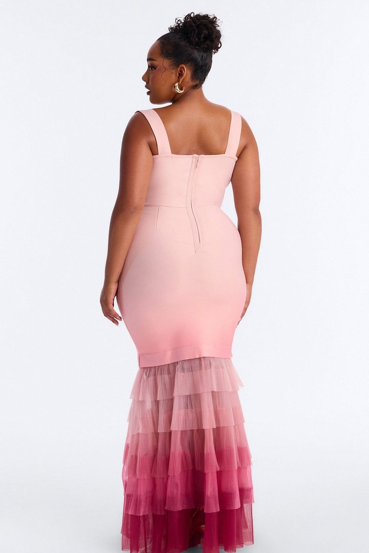 Loss For Words Bandage Gown - Pink/combo