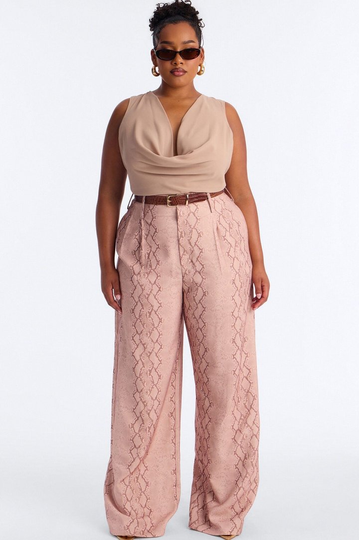 Rayna Belted Cowl Jumpsuit - Taupe