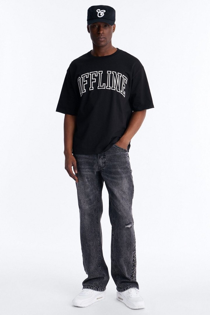 Offline Puff Boxy Short Sleeve Tee - Black