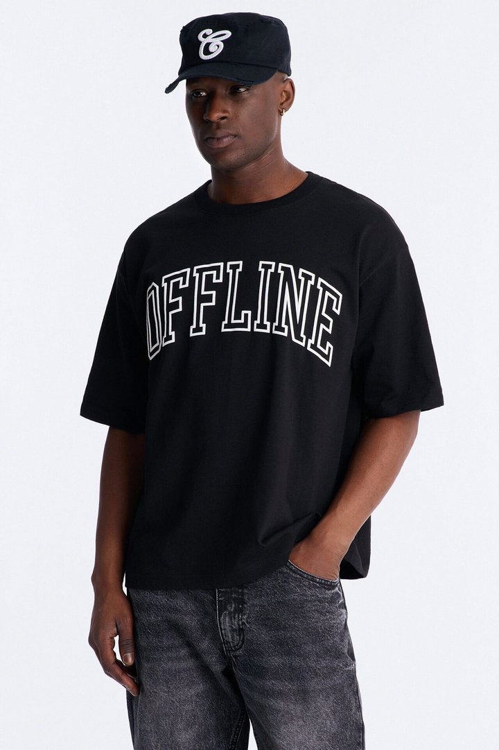 Offline Puff Boxy Short Sleeve Tee - Black