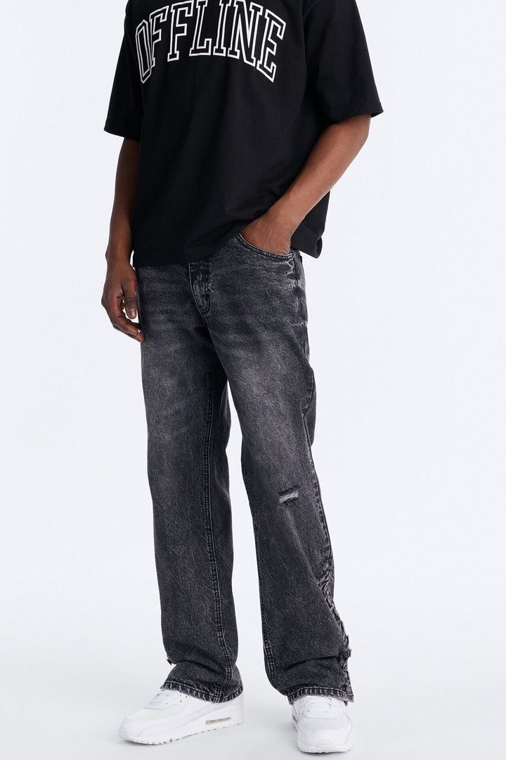 Straight Flare Easy Partner Jean - Black