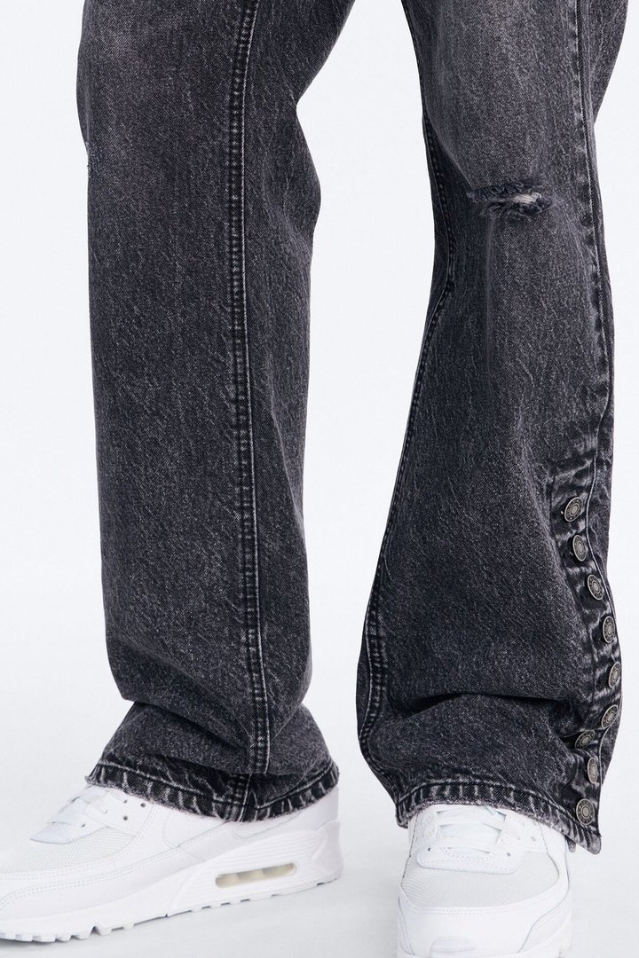 Straight Flare Easy Partner Jean - Black