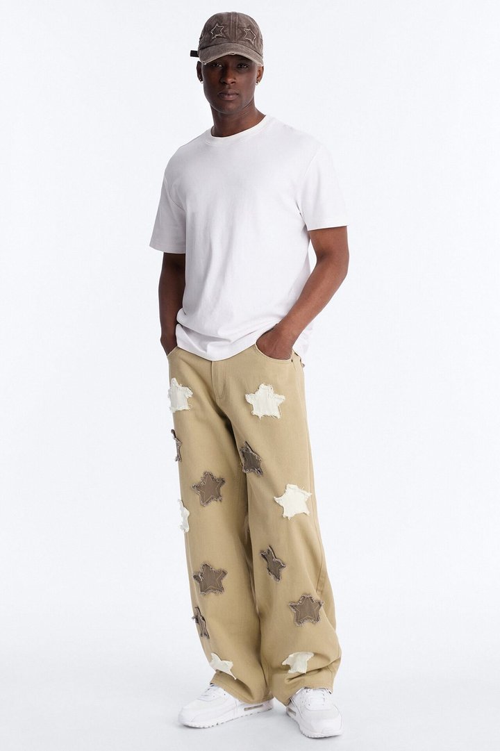 Baggy Illuminate Sky Fray Jean - Olive