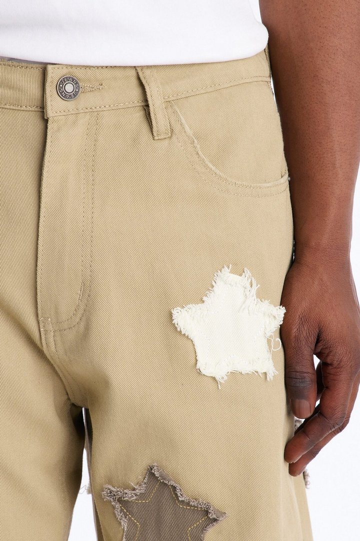 Baggy Illuminate Sky Fray Jean - Olive