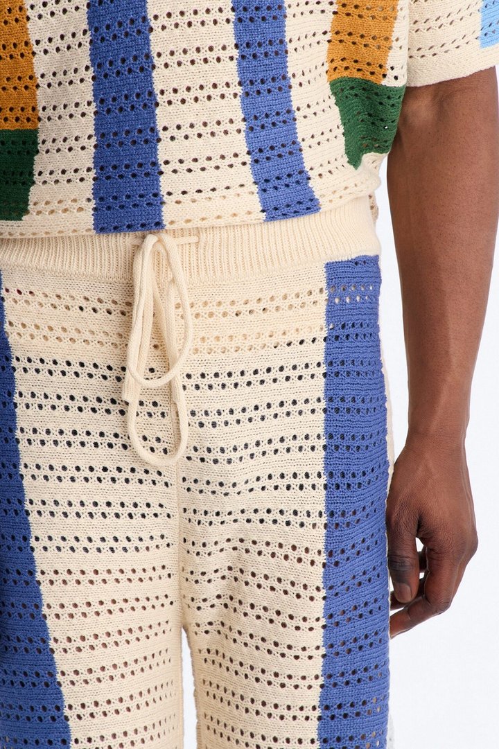 La Playa Crochet Mondrian Pant - Multi Color