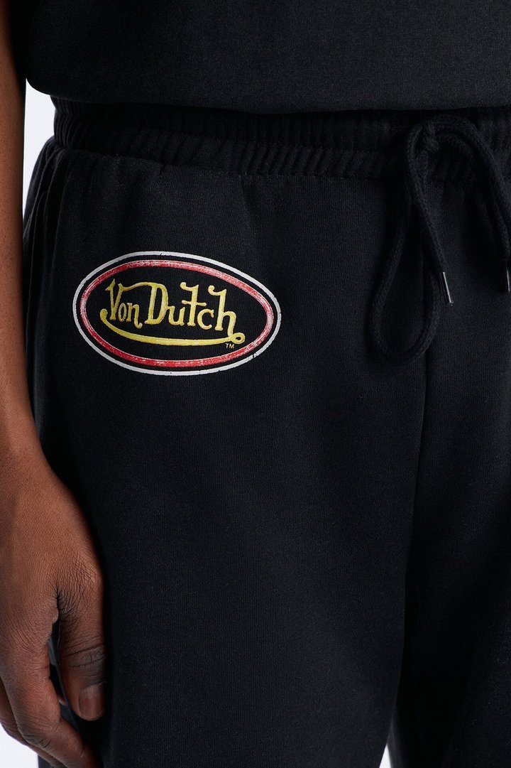 Von Dutch Motorcycle Club Sweatshort - Black Wash