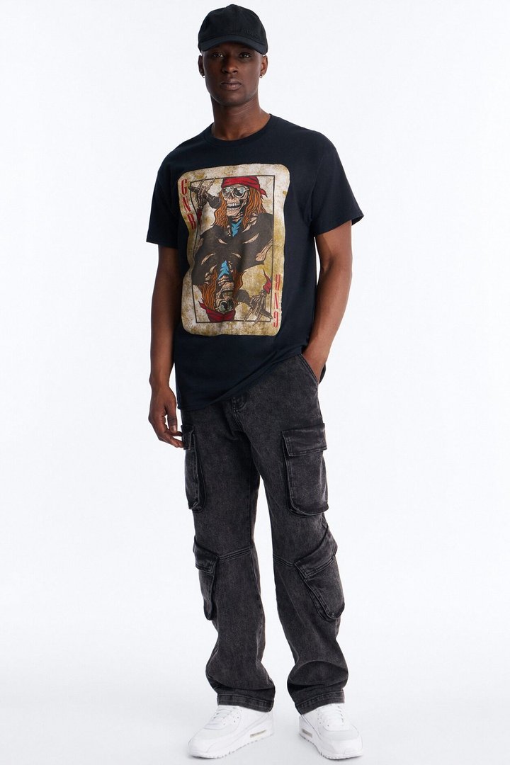 Guns & Roses Play Your Best Card Short Sleeve Tee - Black