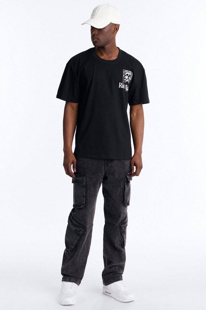 Rise Again Boxy Short Sleeve Tee - Black
