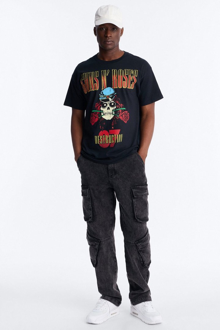 Guns & Roses 1987 European Tour Short Sleeve Tee - Black