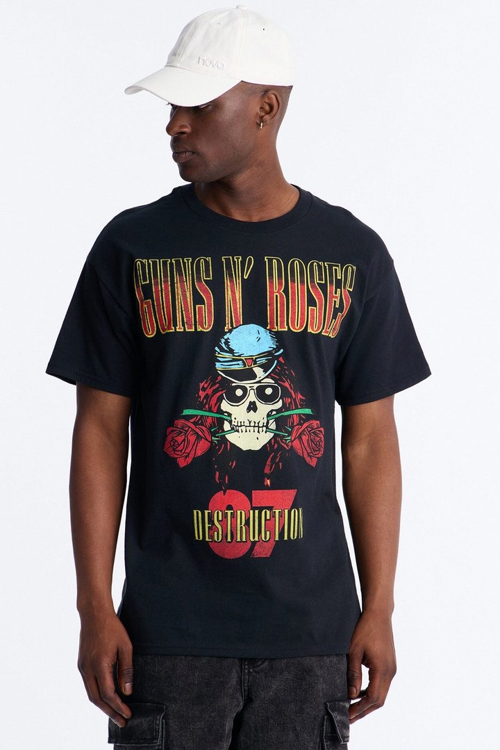 Guns & Roses 1987 European Tour Short Sleeve Tee - Black