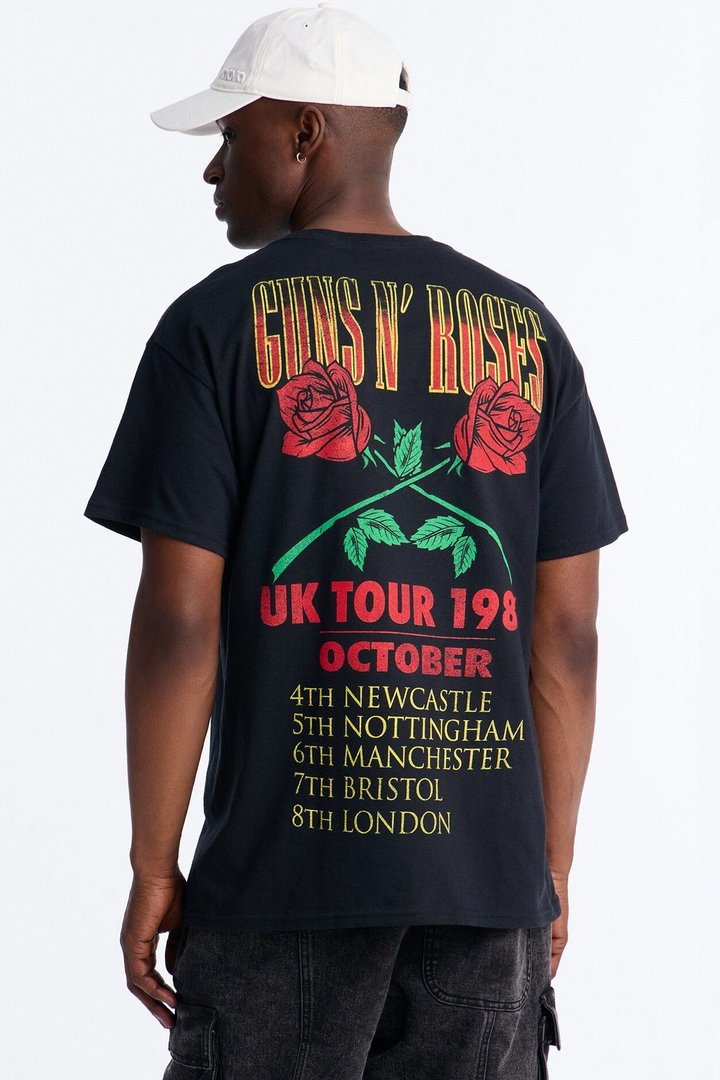 Guns & Roses 1987 European Tour Short Sleeve Tee - Black