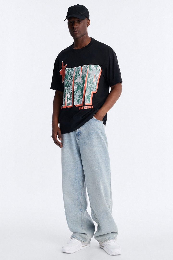 Money Vice President Oversized Short Sleeve Tee - Black
