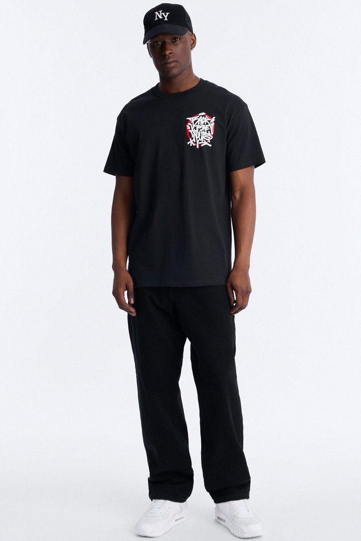 Back To The Roots Oversized Short Sleeve Tee - Black