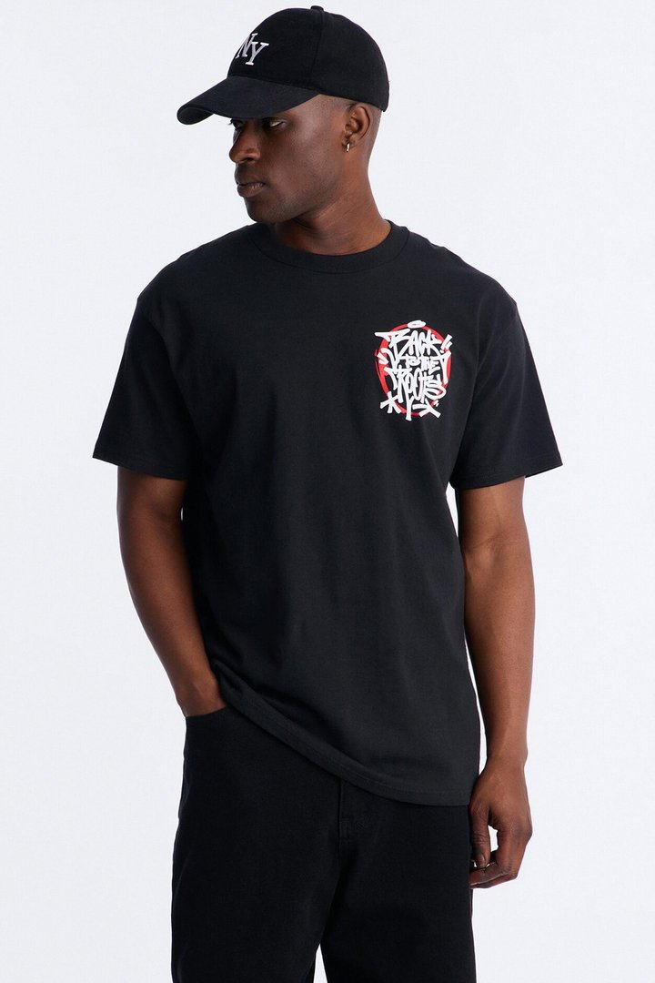 Back To The Roots Oversized Short Sleeve Tee - Black