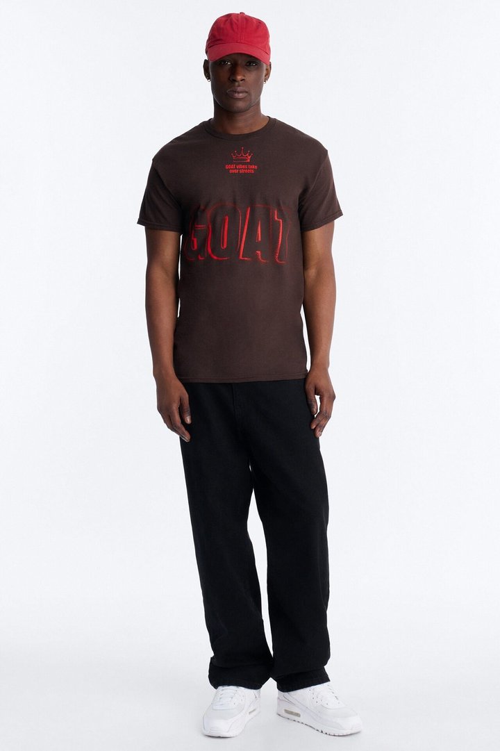 GOAT Vibes Take Over Short Sleeve Tee - Chocolate