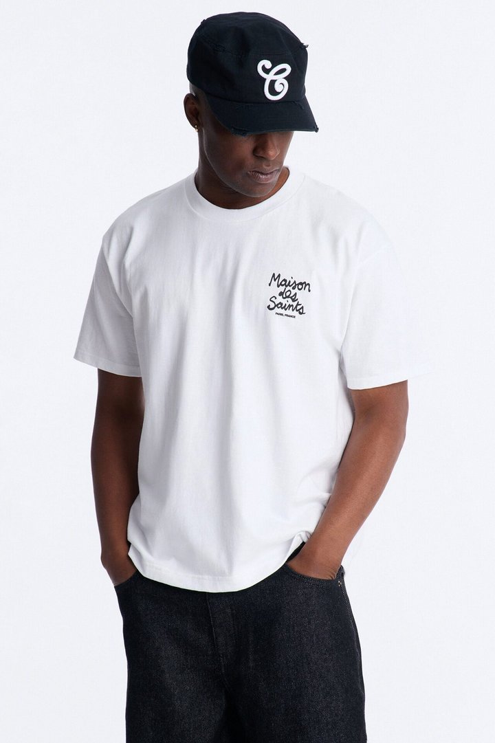 Maison Des Saints Boxy Short Sleeve Tee - White