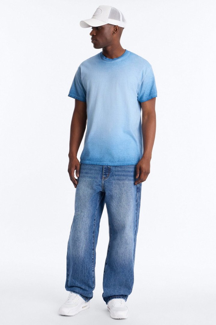 The Oil Wash Oversized Tee - Washed Blue