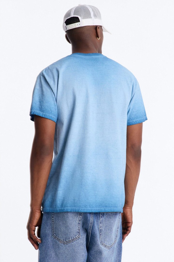 The Oil Wash Oversized Tee - Washed Blue