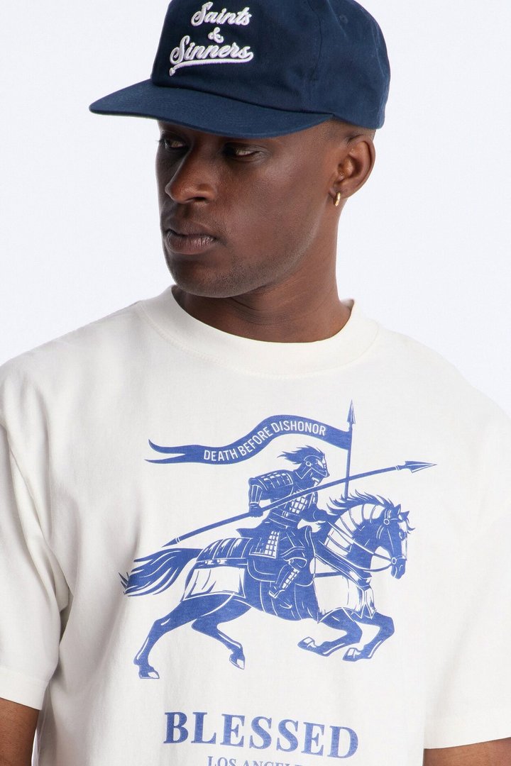 Blessed Emblem Oversized Heavy Weight Short Sleeve Tee - White