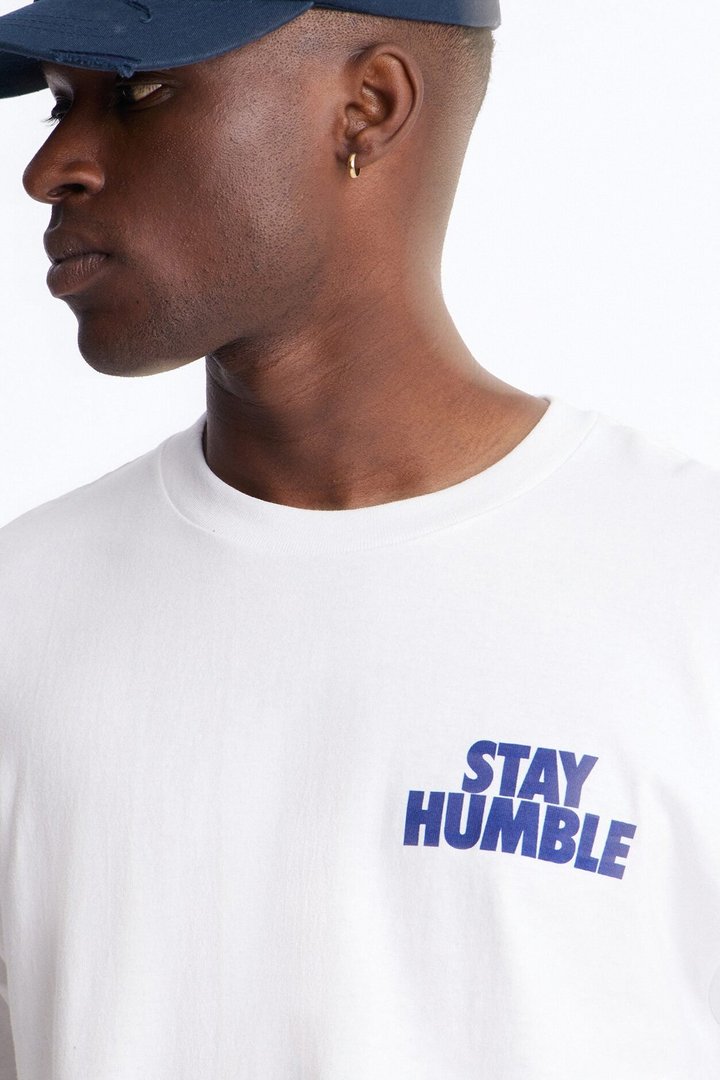 Hustle Hard Oversized Short Sleeve Tee - White