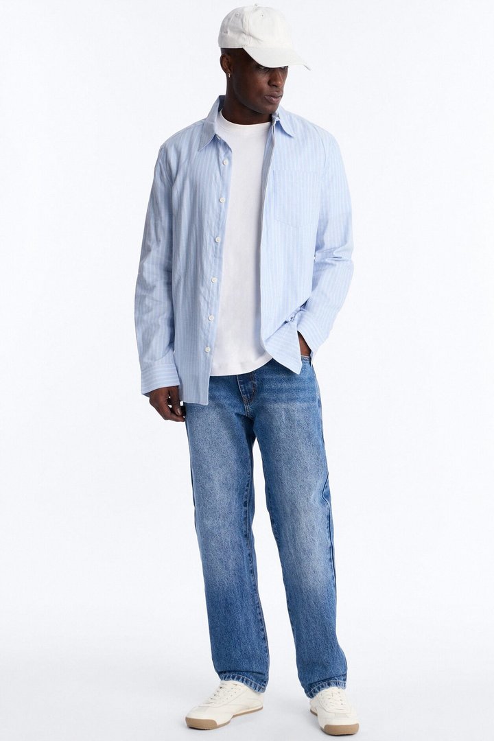 The Staple Straight Jean - Medium Blue Wash