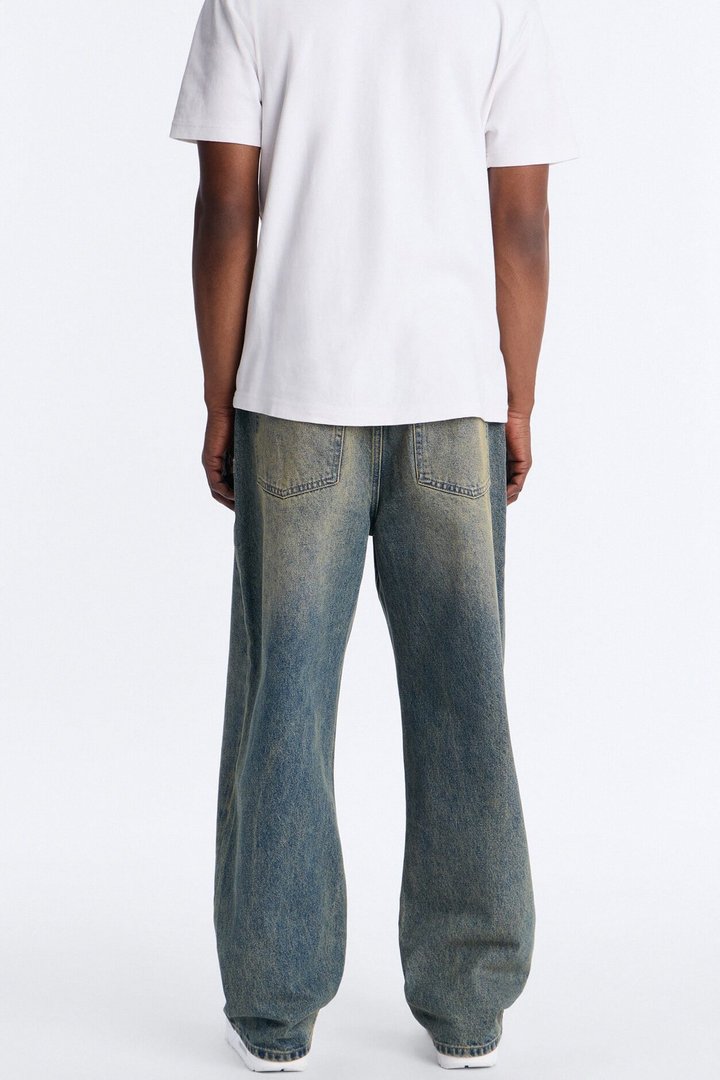 Baggy Dark Wave Jeans - Medium Blue Wash