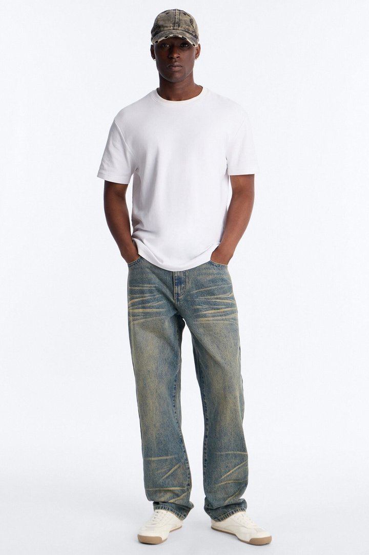 Straight Dark Wave Jeans - Medium Blue Wash