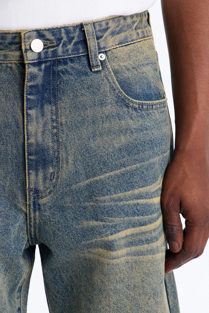 Straight Dark Wave Jeans - Medium Blue Wash