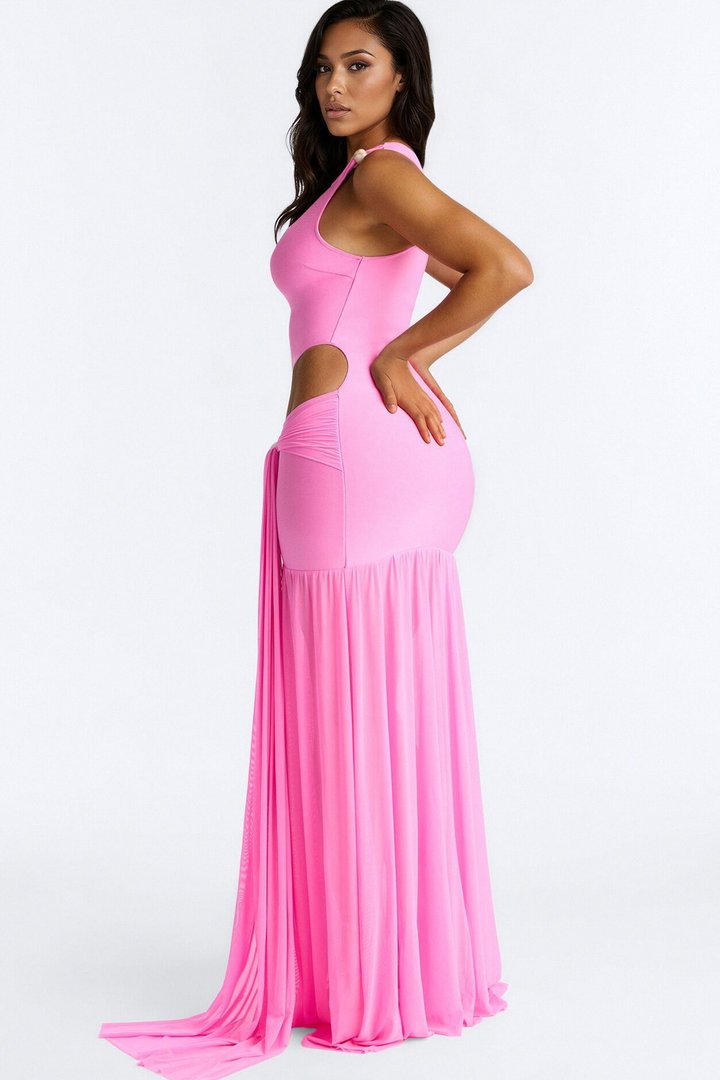 Immediate Yes Bandage Maxi Dress - Pink