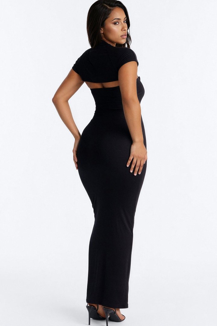 Bianca Maxi Dress Set - Black