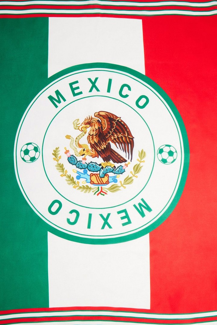 Love Mexico Team Head Scarf - Green/combo