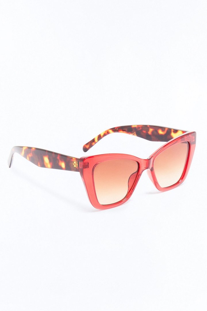Take The Edge Off Sunglasses - Tortoise/Red